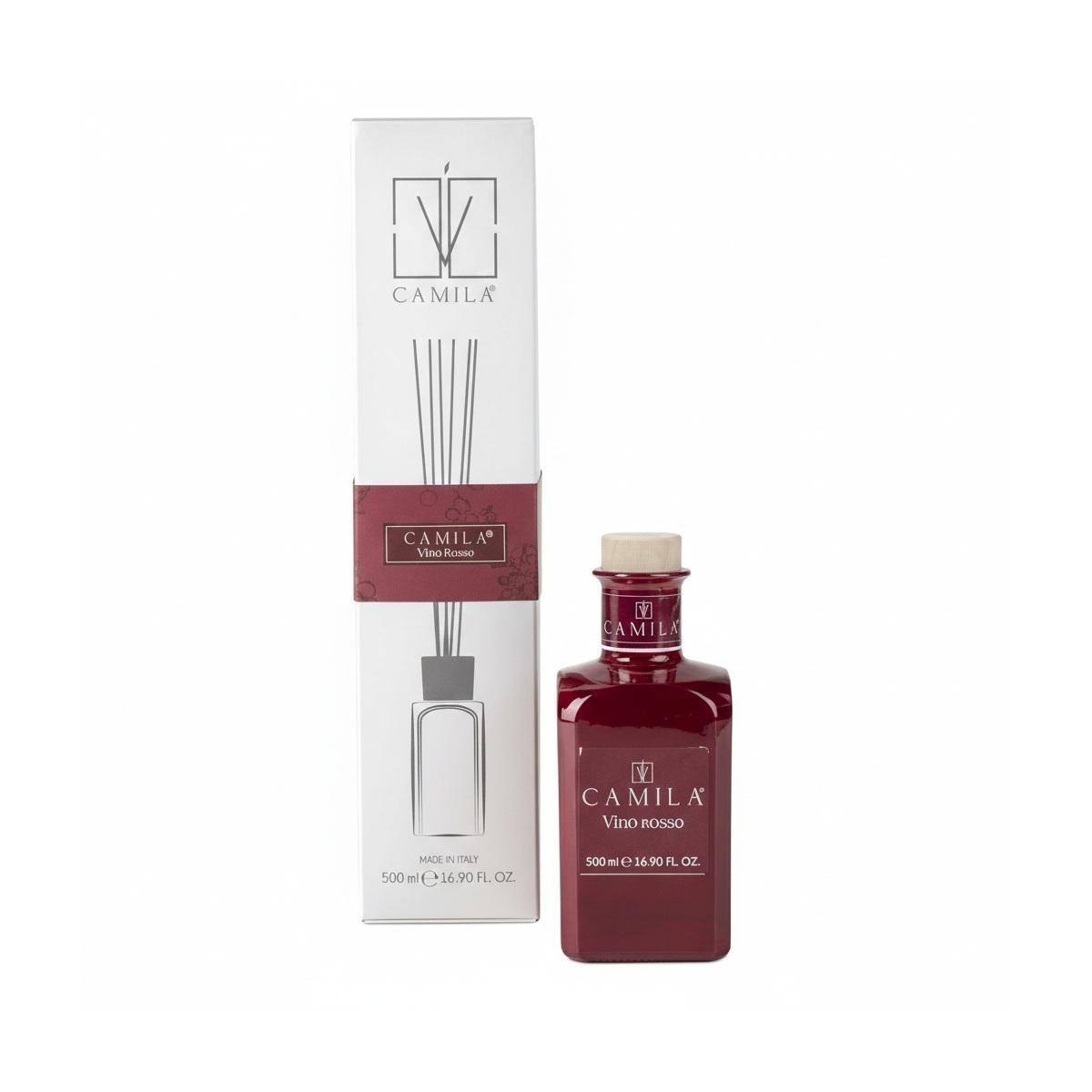 Diffusore Elegance 500 ml bordeaux fragranza vino rosso Camilia