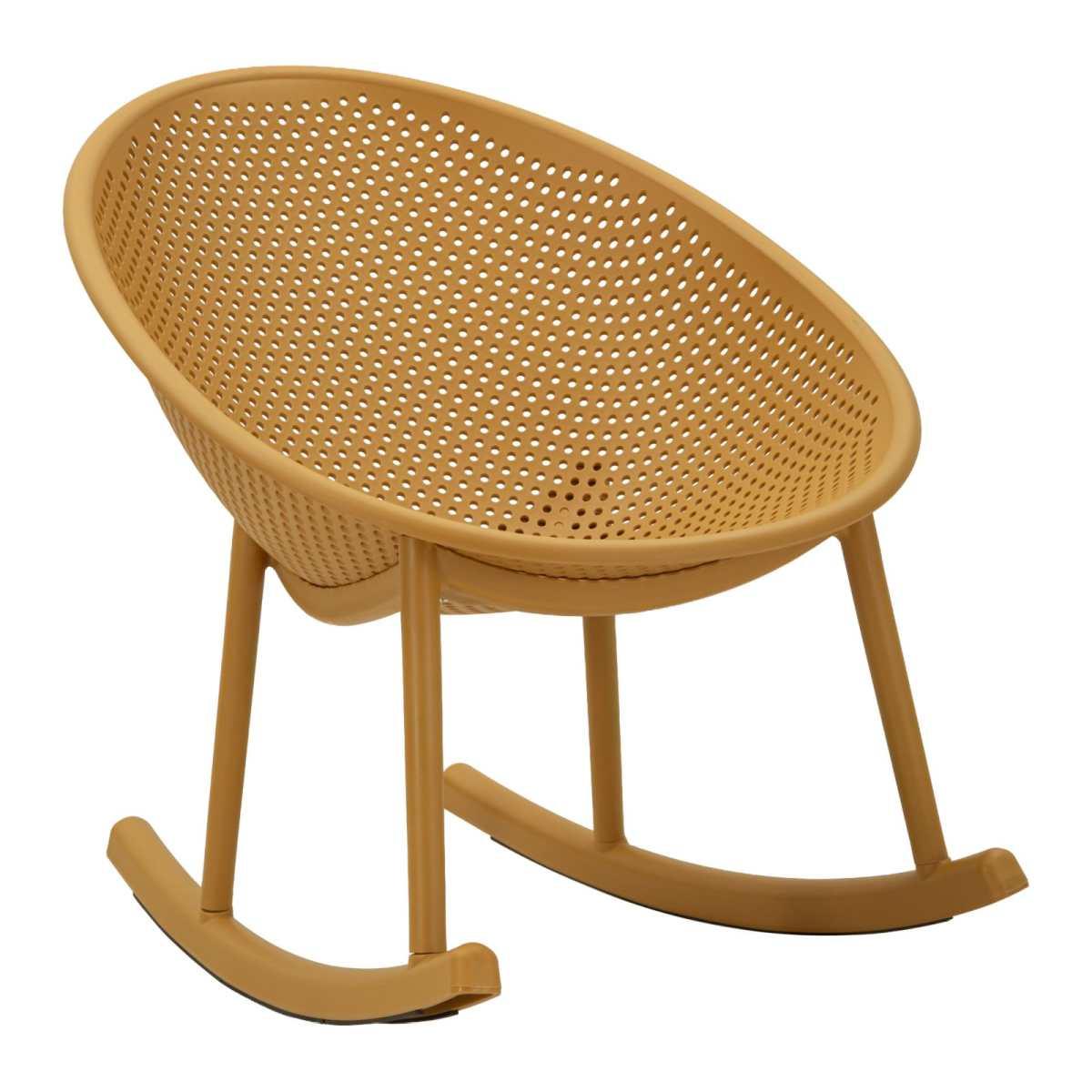 Sedia a dondolo ibiza senape cm 66x88x80 (altezza seduta cm 38)