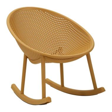Sedia a dondolo ibiza senape cm 66x88x80 (altezza seduta cm 38)