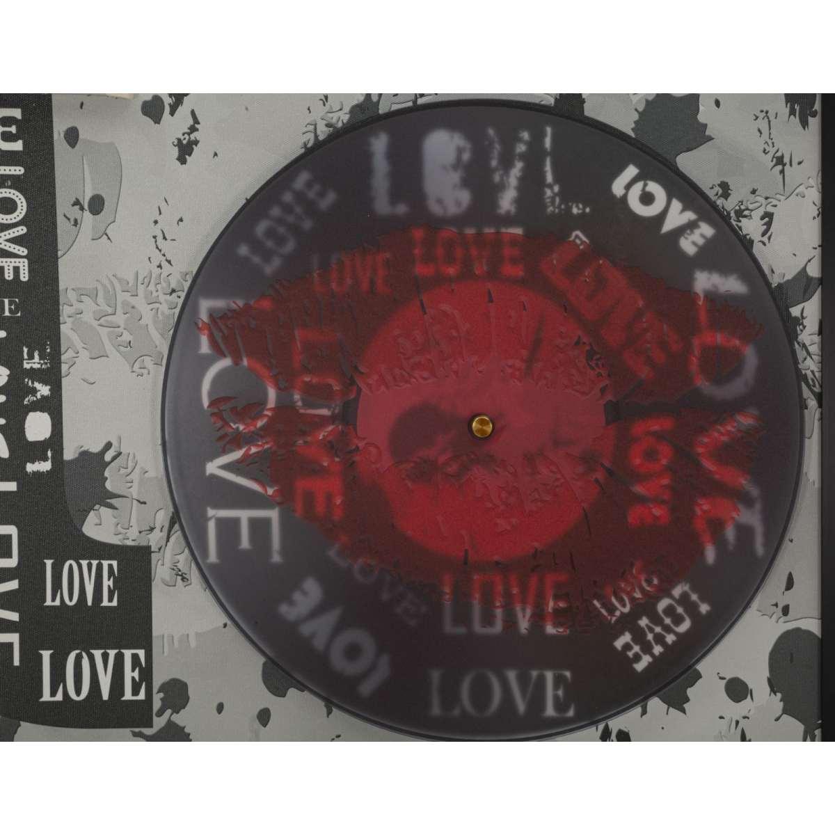 Stampa c/led su tela love cm 60x3,5x90 (applicazione 3d acrilico)
