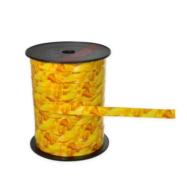 Rocchetto nastro fantasia  limone mm.10 x 250 mt.