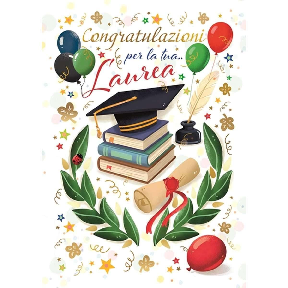 Biglietto auguri congratulazioni per la tua laurea