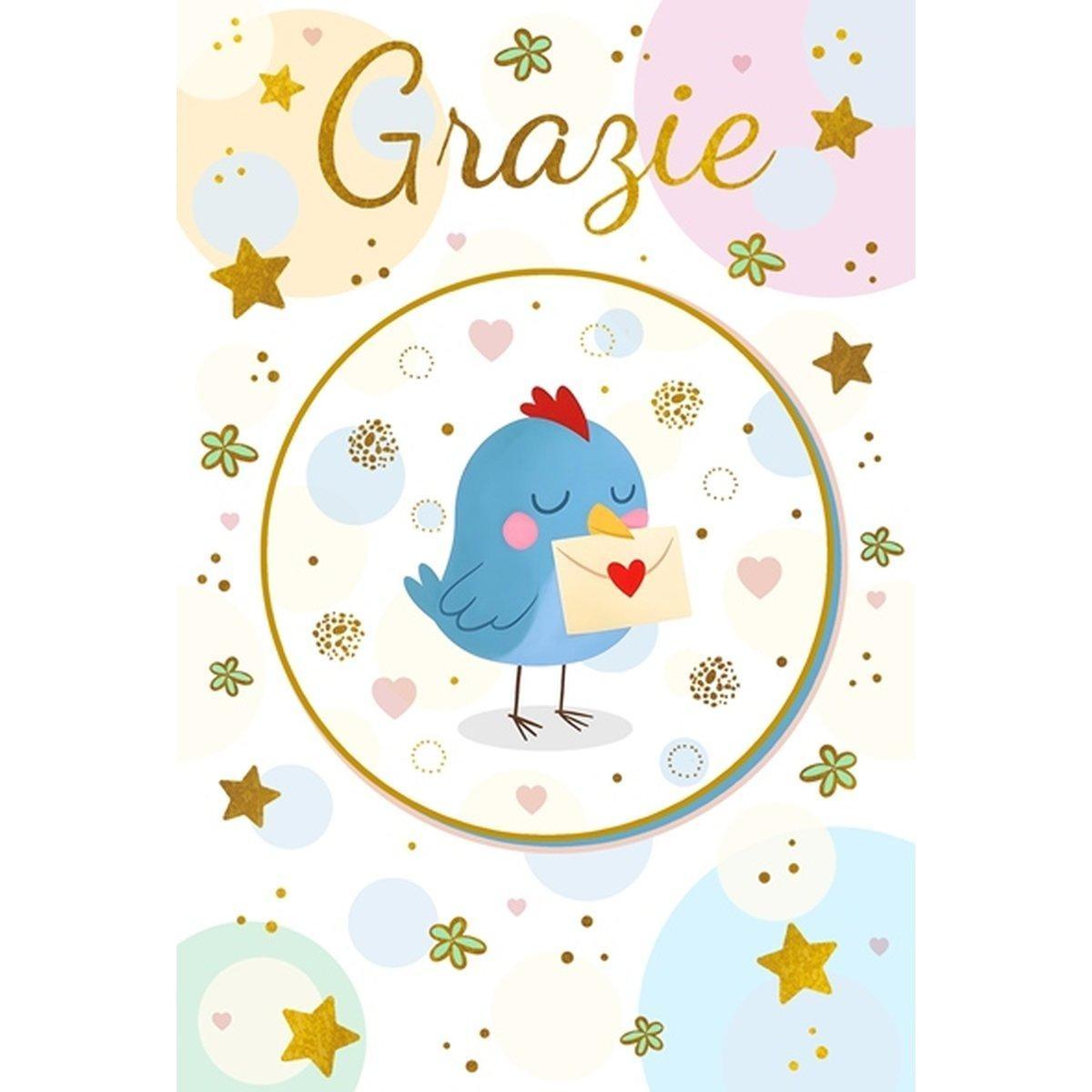 Biglietto auguri grazie
