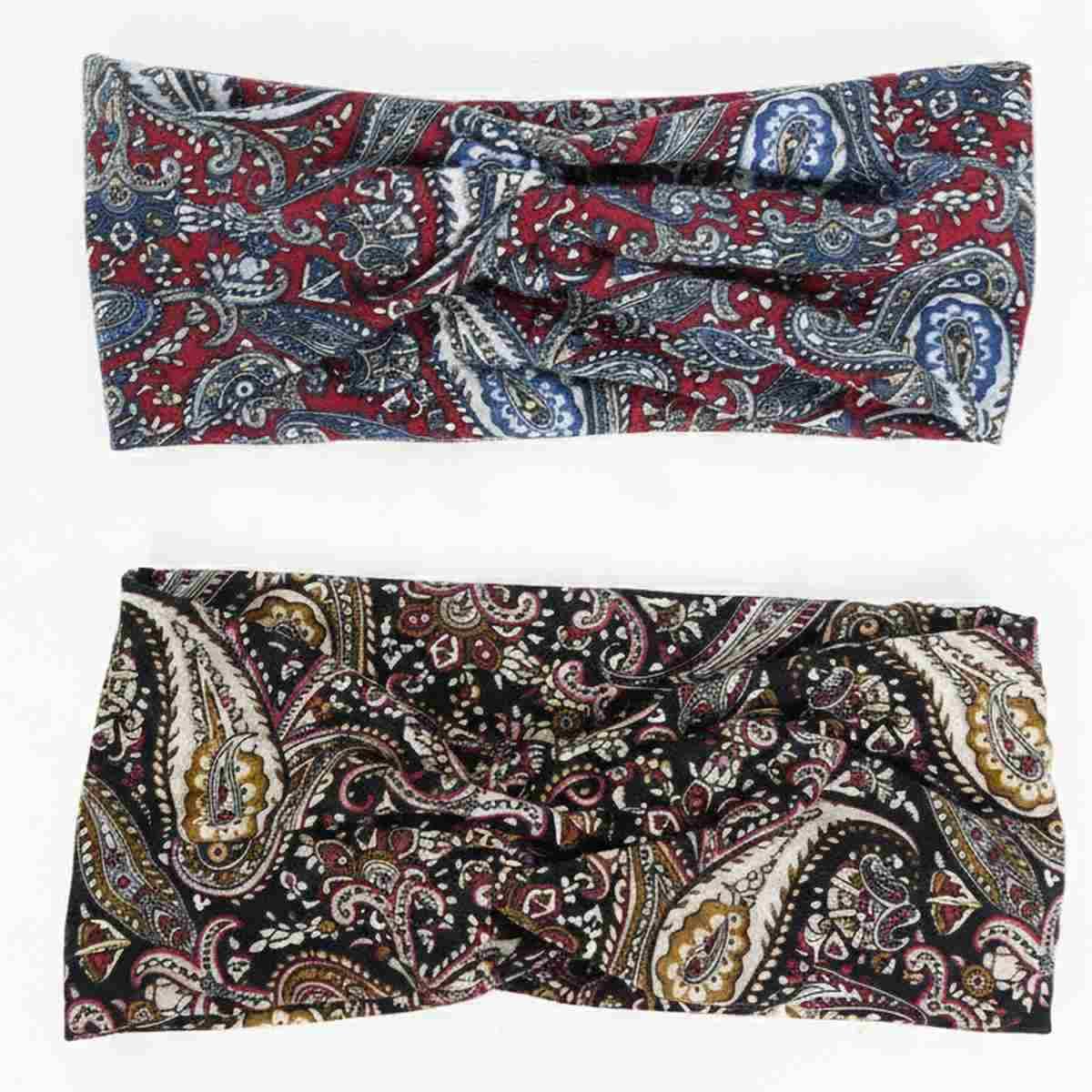Fascia per capelli donna fantasia paisley