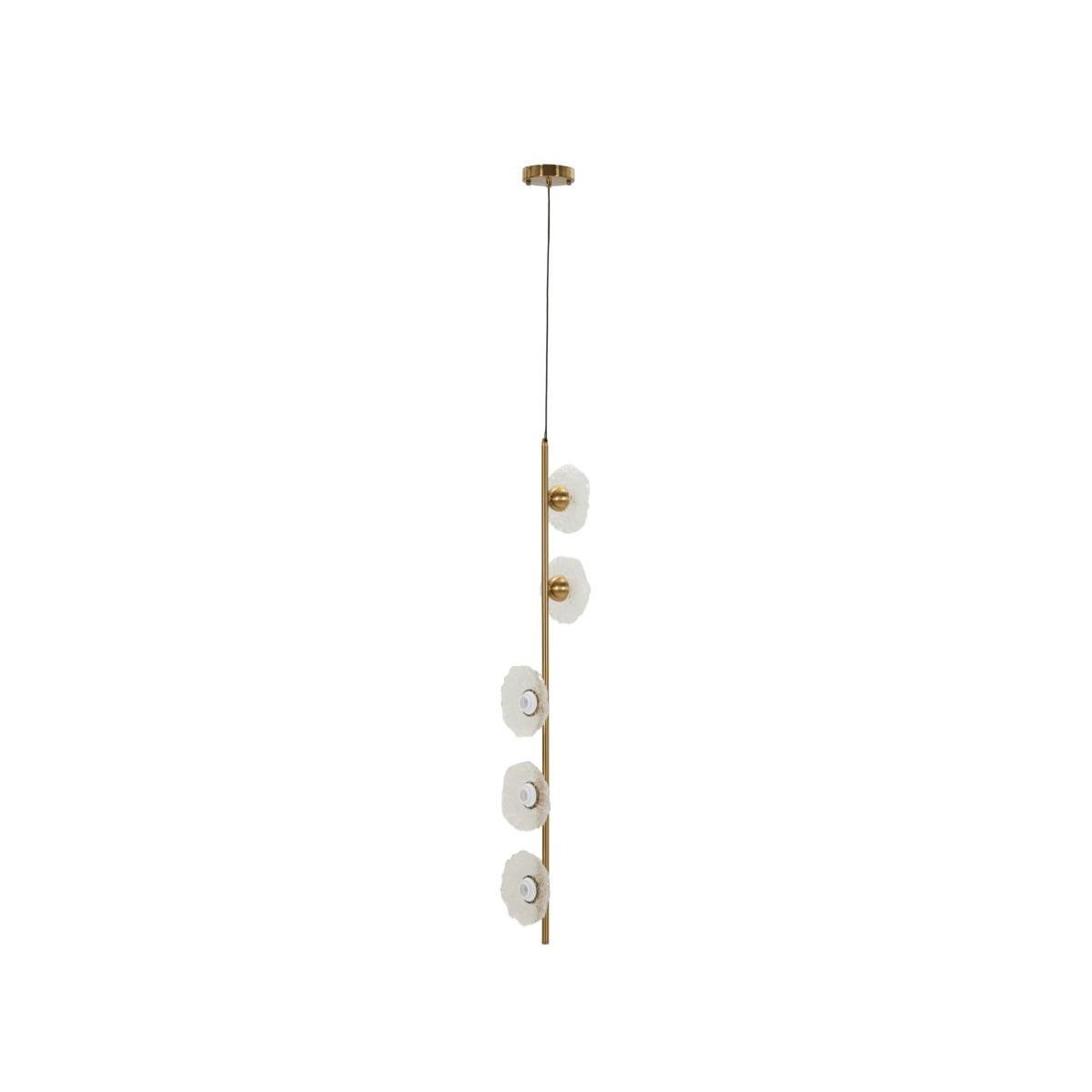 Lampadario emily verticale vetro trasparente cm 15x16x110