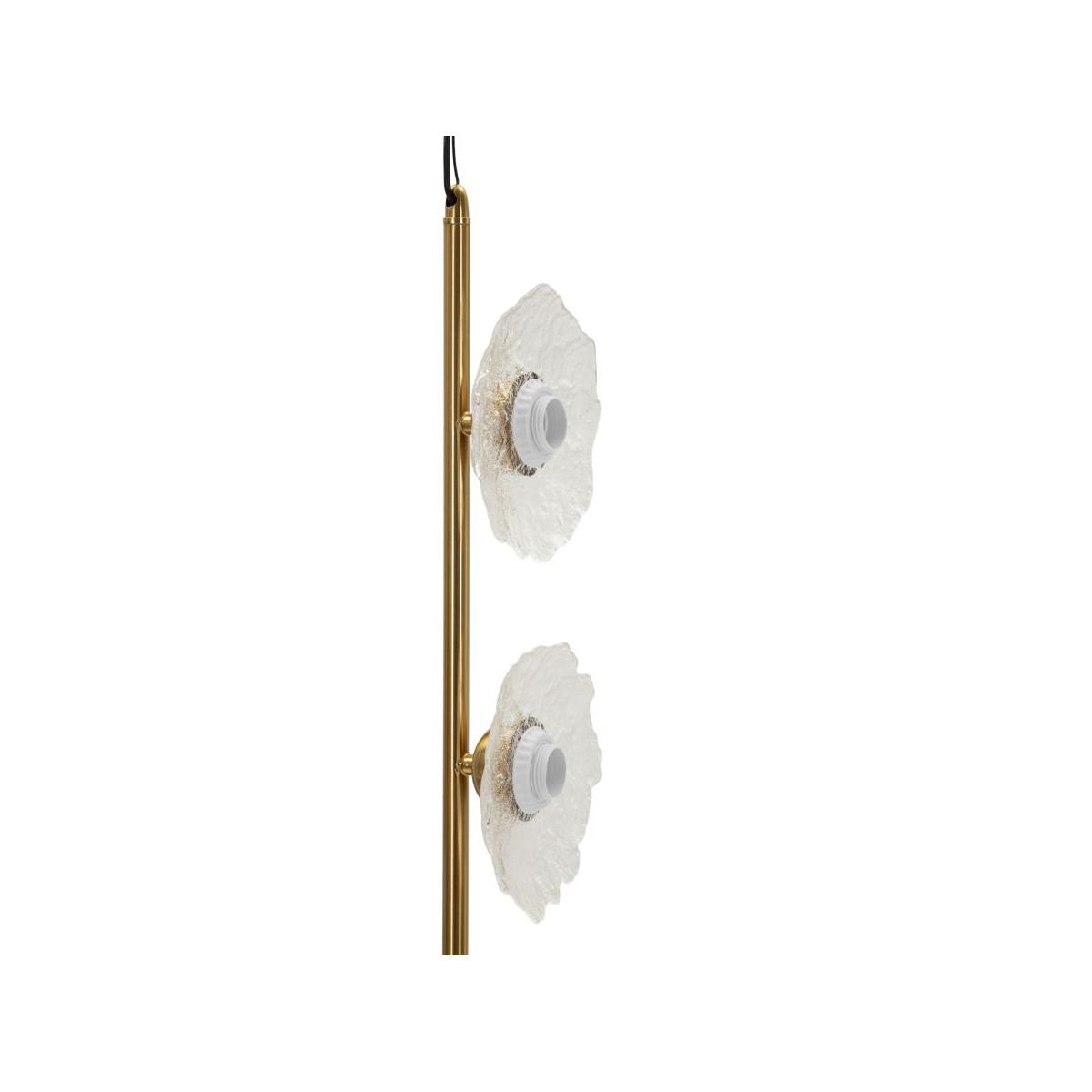 Lampadario emily verticale vetro trasparente cm 15x16x110