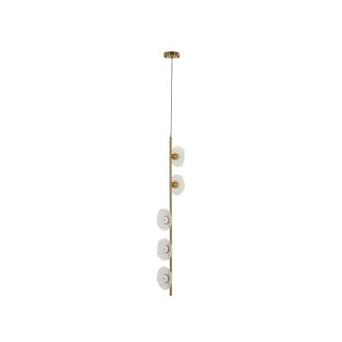 Lampadario emily verticale vetro trasparente cm 15x16x110