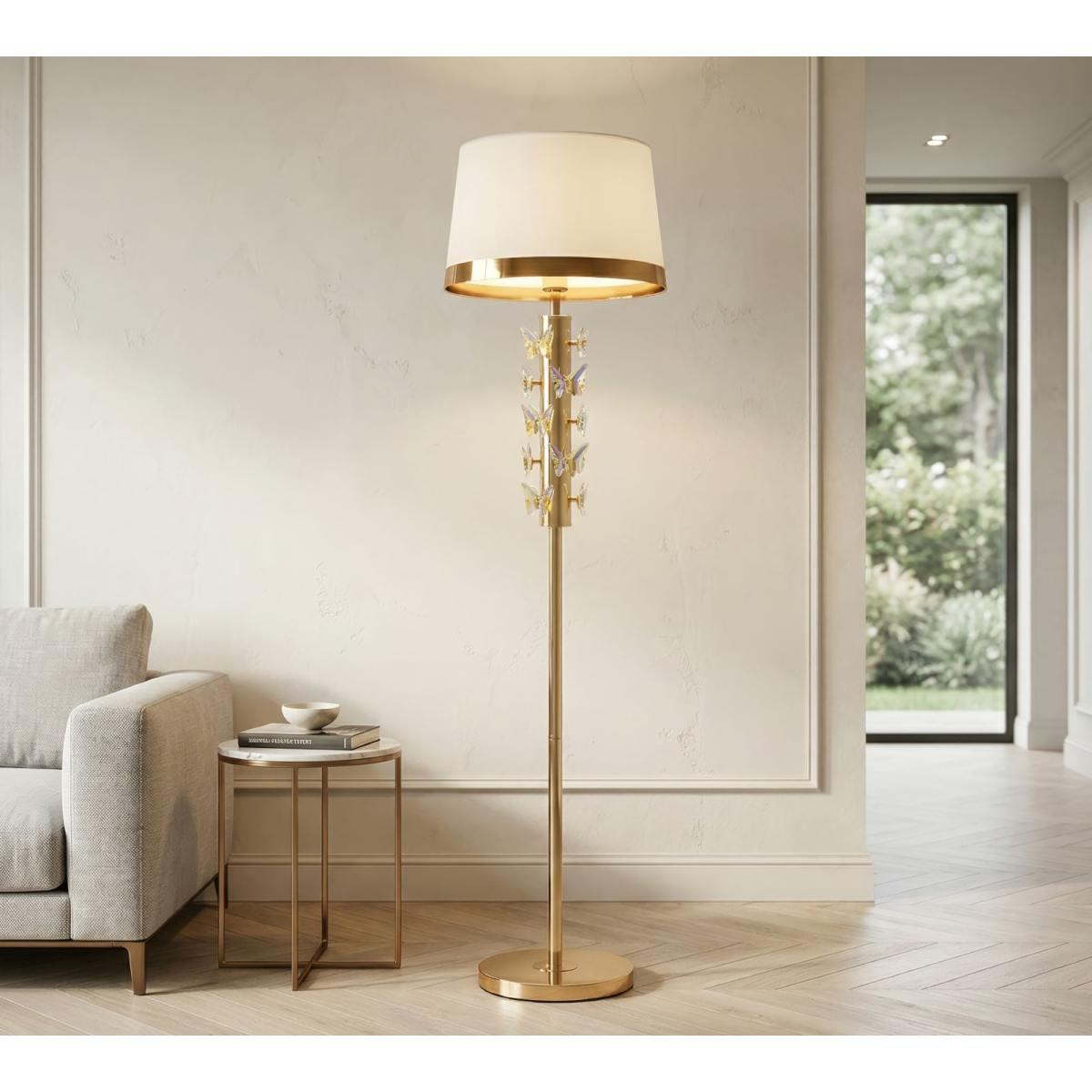 Lampada da terra gold butterfly cm Ø 45x157