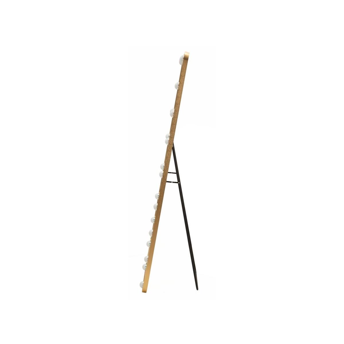 Specchio da terra led hollywood rett. cm 50x6-45x160 (3 tonalita' di luci)
