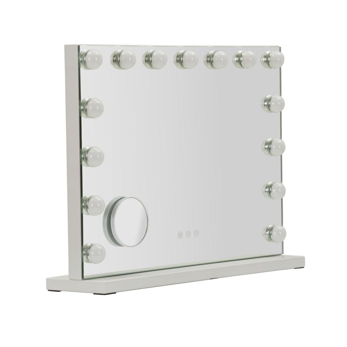 Specchio da tavolo hollywood cm 55x14x43 (spec.rot. cm Ø 9) (3tonalita' di luce)