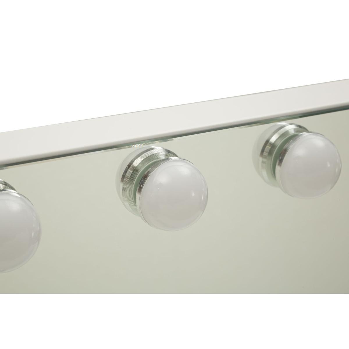 Specchio da tavolo hollywood cm 55x14x43 (spec.rot. cm Ø 9) (3tonalita' di luce)