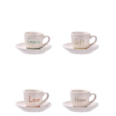Servizio da caffè per 4 persone in ceramica Juna