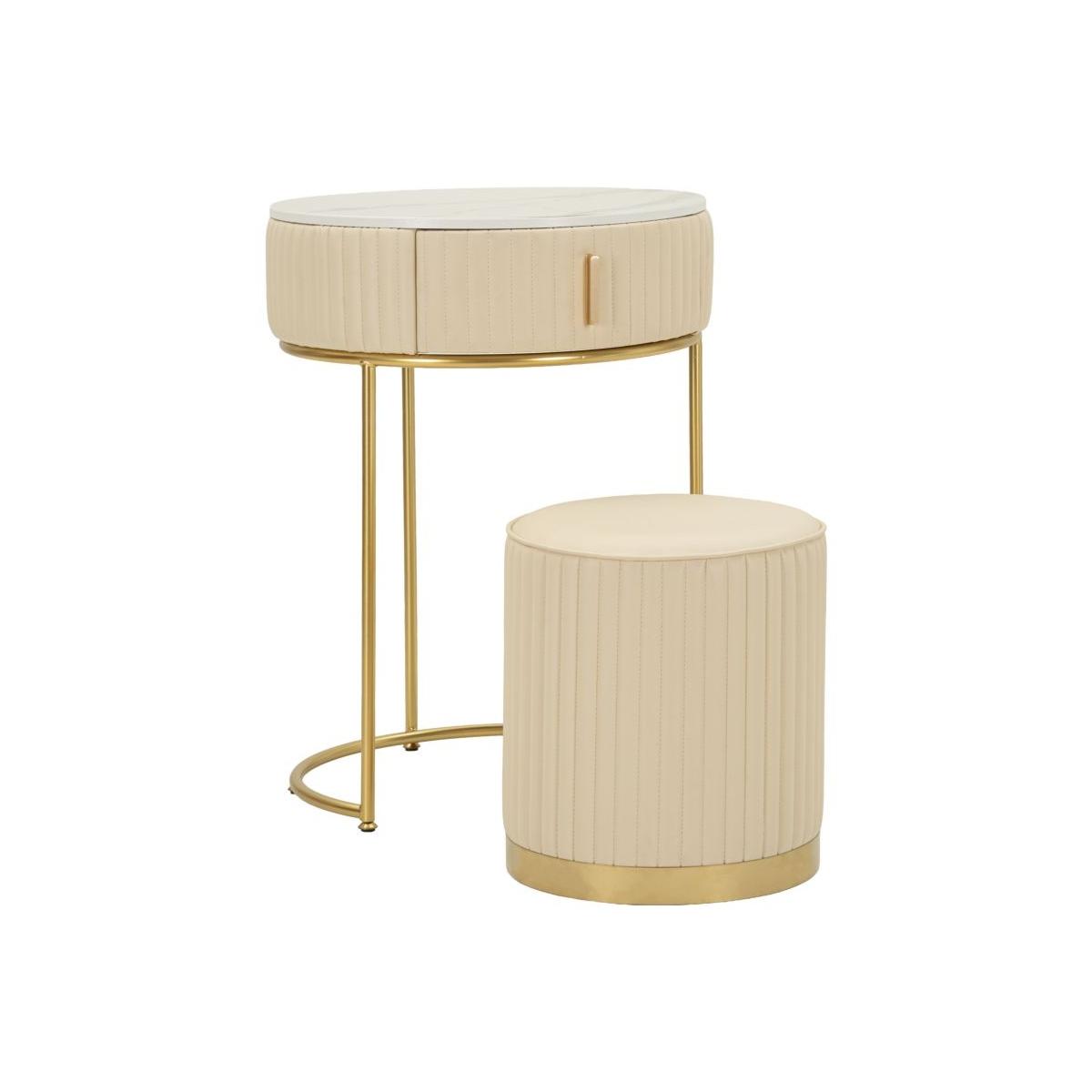 Comodino/toletta c/puff pok cm Ø 52x70 - Ø 36x39