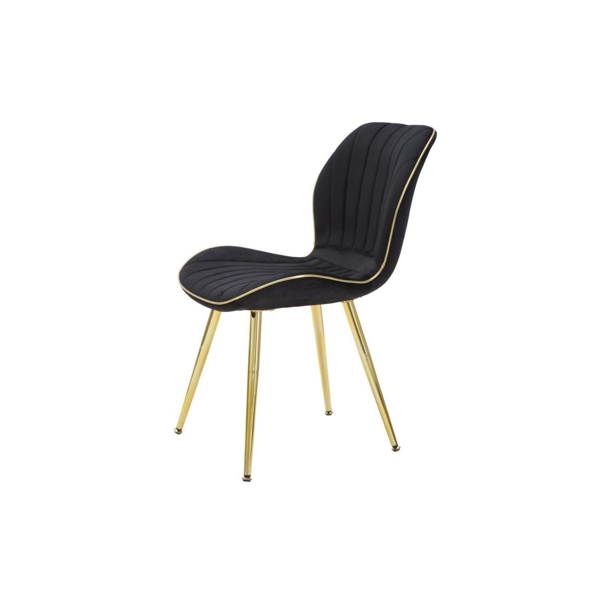 Sedia paris space nera /gold set 2 pz cm 46x58x77