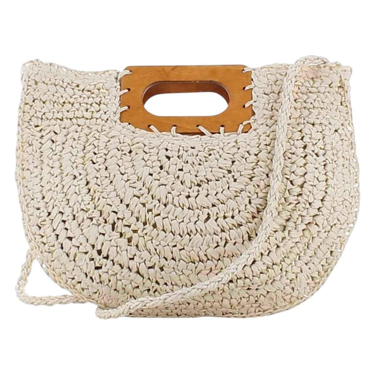 Borsa in paglia a mezzaluna donna Marina Galanti