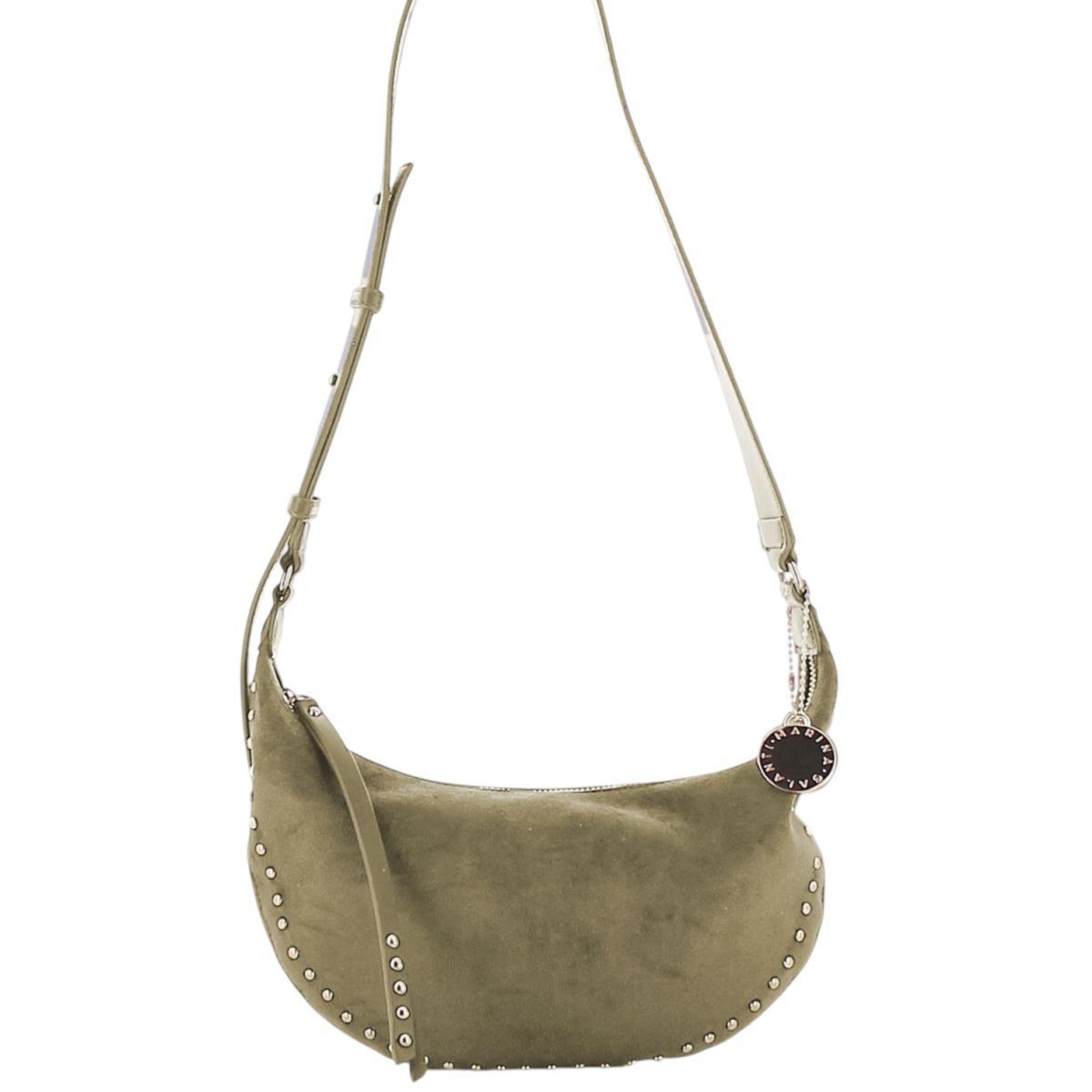Borsa tracolla donna effetto scamosciato con borchie Marina Galanti