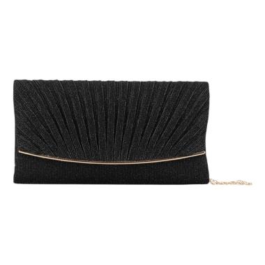 Borsa cerimonia donna in tessuto glitter arricciato Marina Galanti