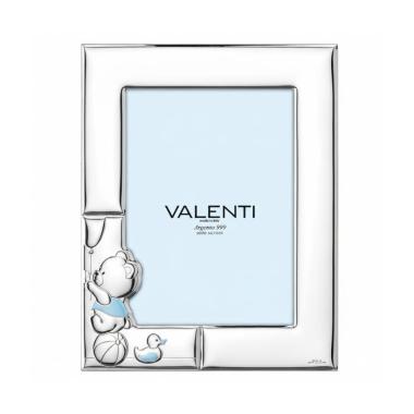 Cornice portafoto bimbo 13x18 cm orsetto toys celeste Valenti