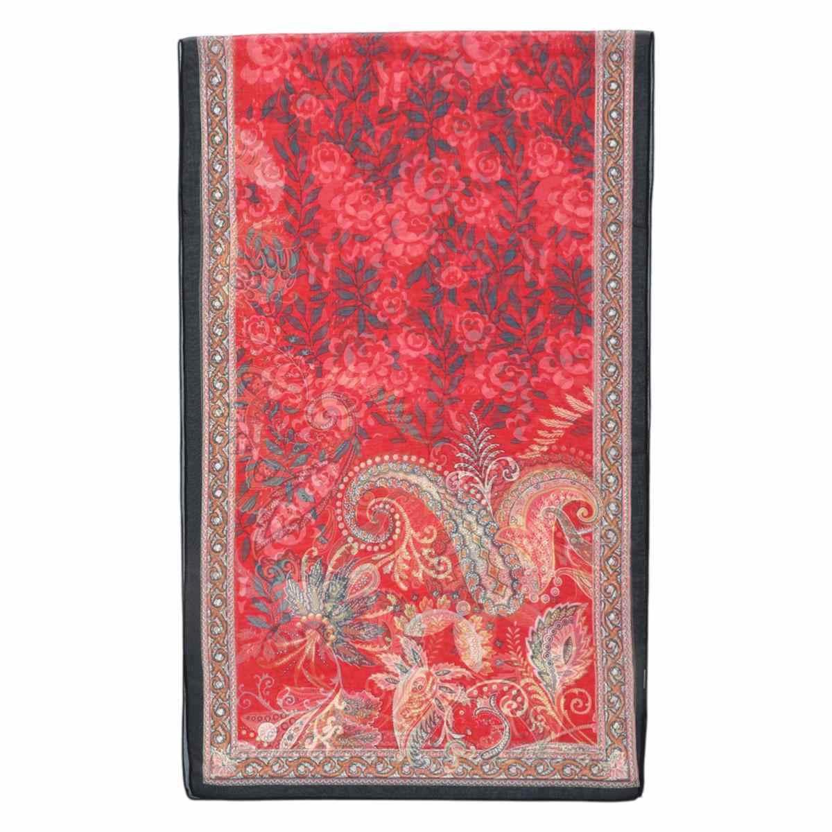 Sciarpa donna in poliestere stampa paisley e floreale Capoverde