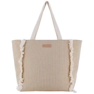 Borsa mare a righe con frange Marina Galanti