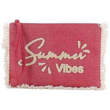 Beauty donna con frange e scritta ricamata ''Summer Vibes'' Marina Galanti