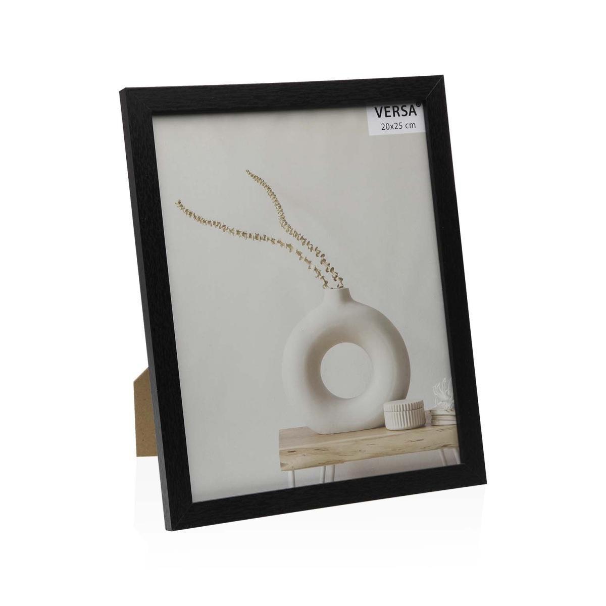 Cornice portafoto in mdf nero 20x25 cm
