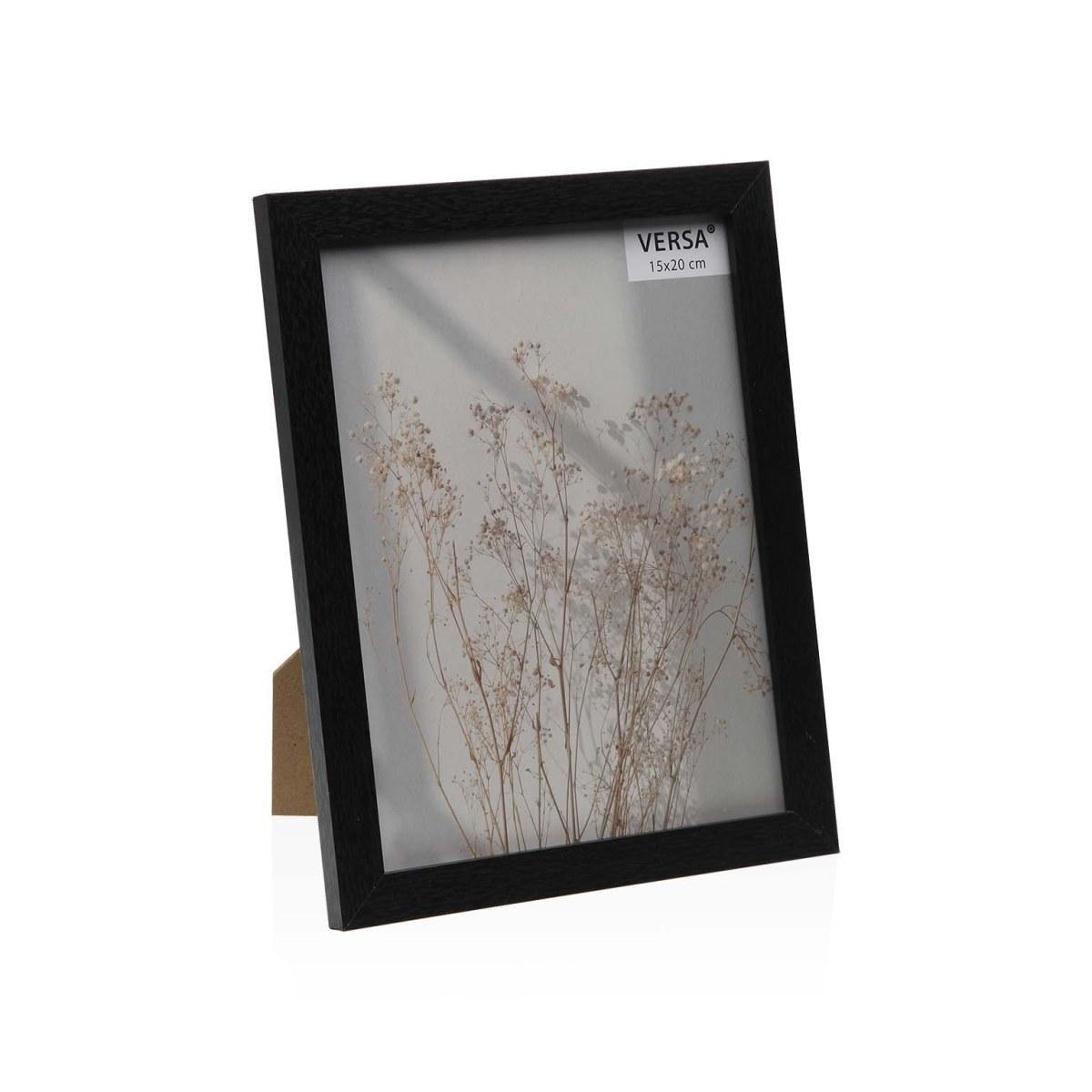 Cornice portafoto in mdf nero 15x20 cm