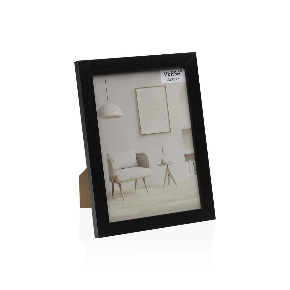 Cornice portafoto in mdf nero 13x18 cm
