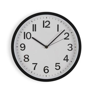 Orologio da parete in plastica nero movimento silenzioso 30 cm