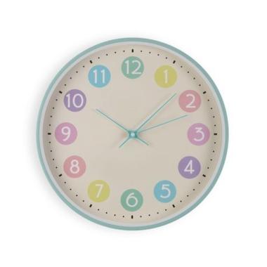 Orologio da parete in plastica multicolore pastello movimento silenzioso 30 cm