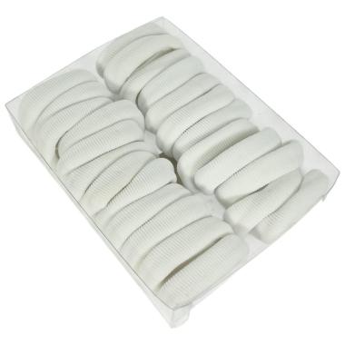 Elastico per capelli bianco in box da 24 pezzi Le Kikke