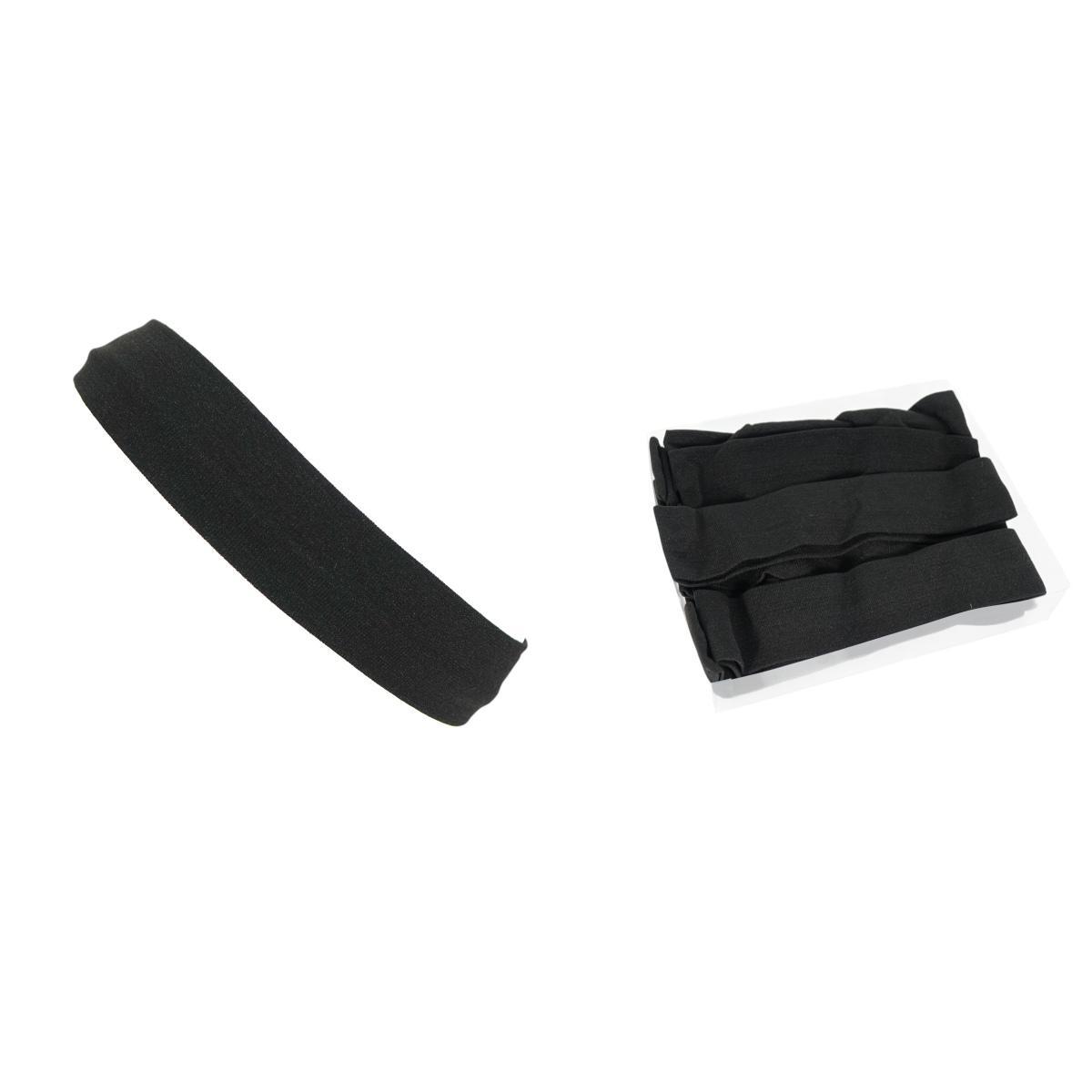Fascia per capelli nera 4 cm in box da 12 pezzi