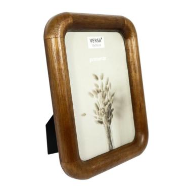 Cornice portafoto angoli tondi effetto legno 13x18 cm