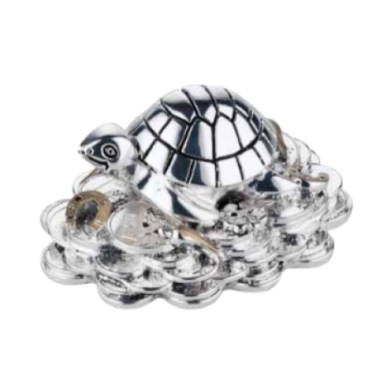 Tataruga su monete 8 x h.4 cm oro Valenti