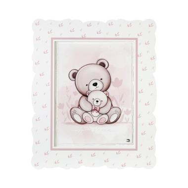 Quadro orsetti rosa 48x56,5 cm Valenti
