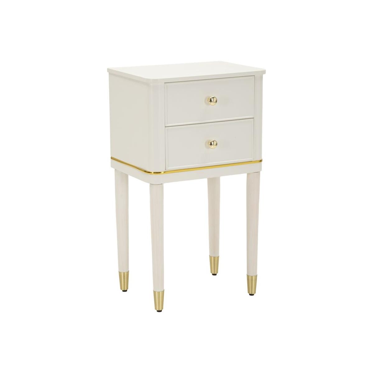 Comodino camille bianco cm 40x30x71