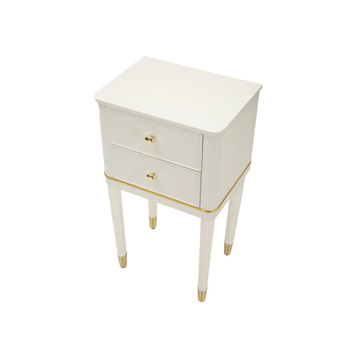 Comodino camille bianco cm 40x30x71