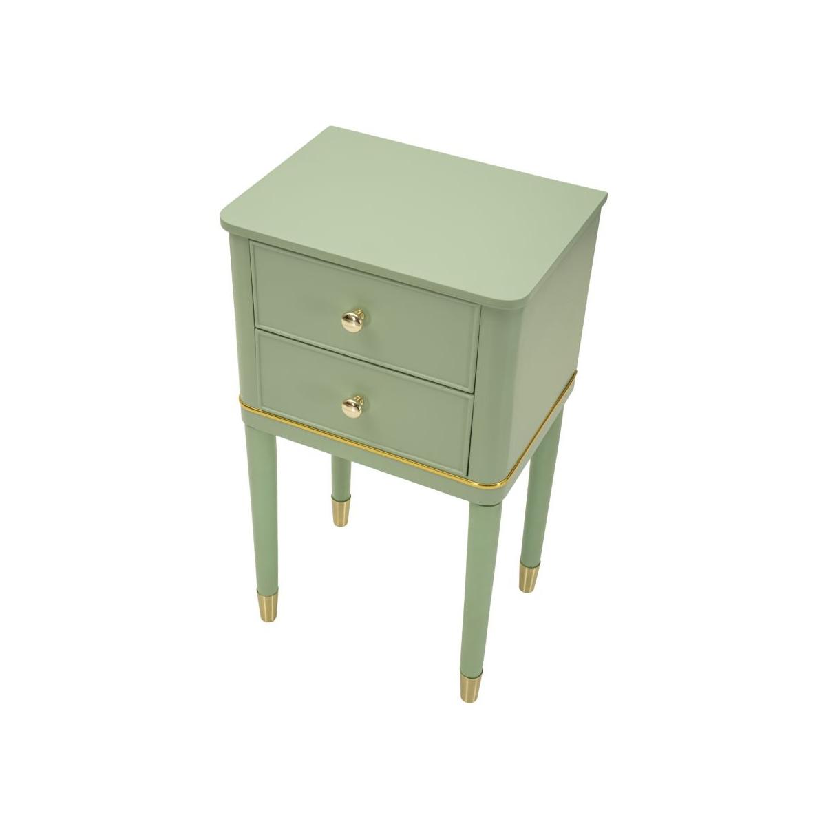 Comodino camille verde cm 40x30x71