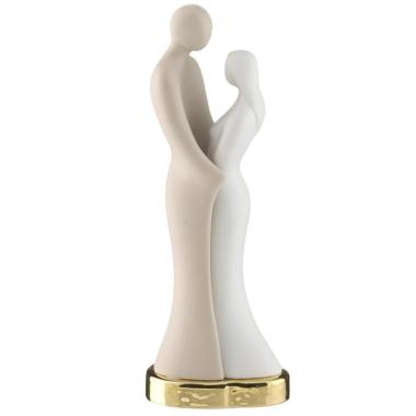 Coppia innamorati base oro h.27 cm Valenti