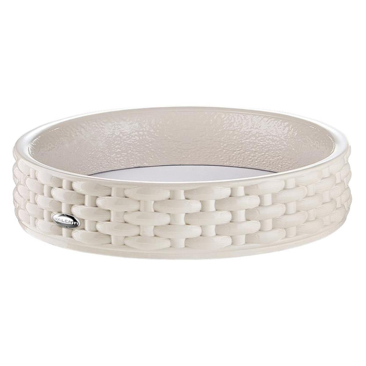 Svuotatasche in resina tortora vimini d21 x h4,5 cm Valenti