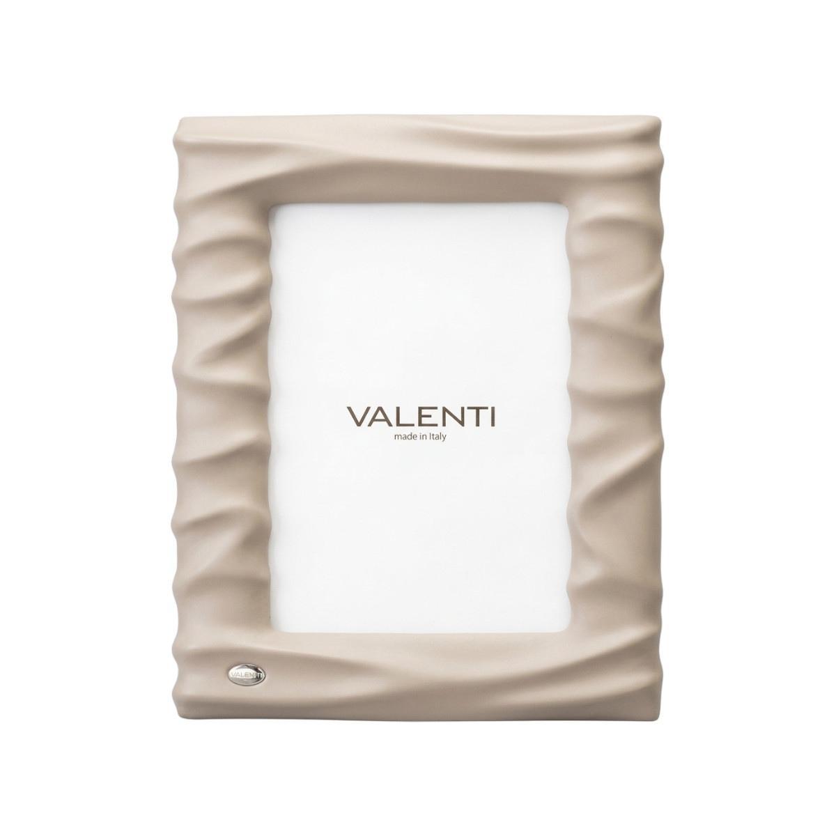 Cornice portafoto in resina tortora onde 15x20 cm Valenti