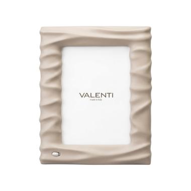 Cornice portafoto in resina tortora onde 15x20 cm Valenti