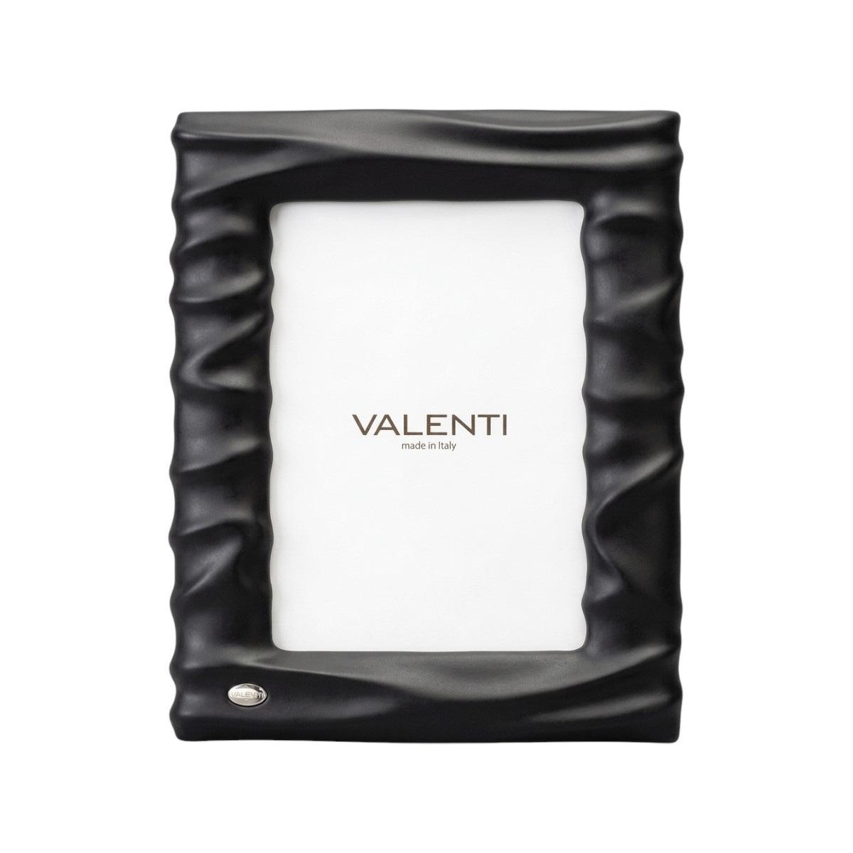 Cornice portafoto in resina nera onde 15x20 cm Valenti