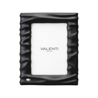 Cornice portafoto in resina nera onde 15x20 cm Valenti