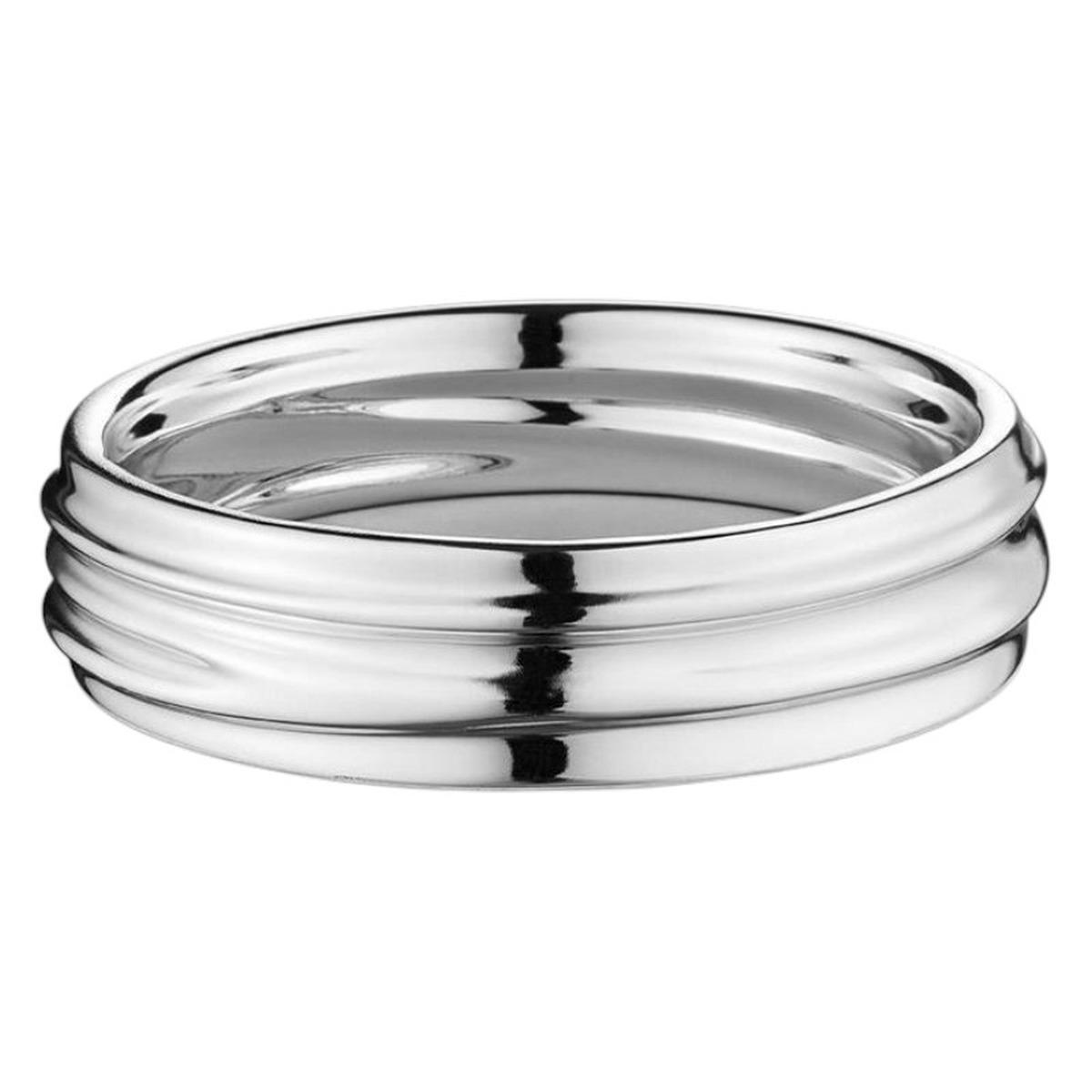 Svuotatasche in resina metallizzato onde d.21 x h.5 cm Valenti