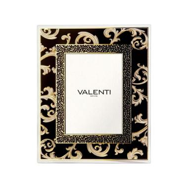 Cornice portafoto stile barocco nera e oro 13x18 cm Valenti