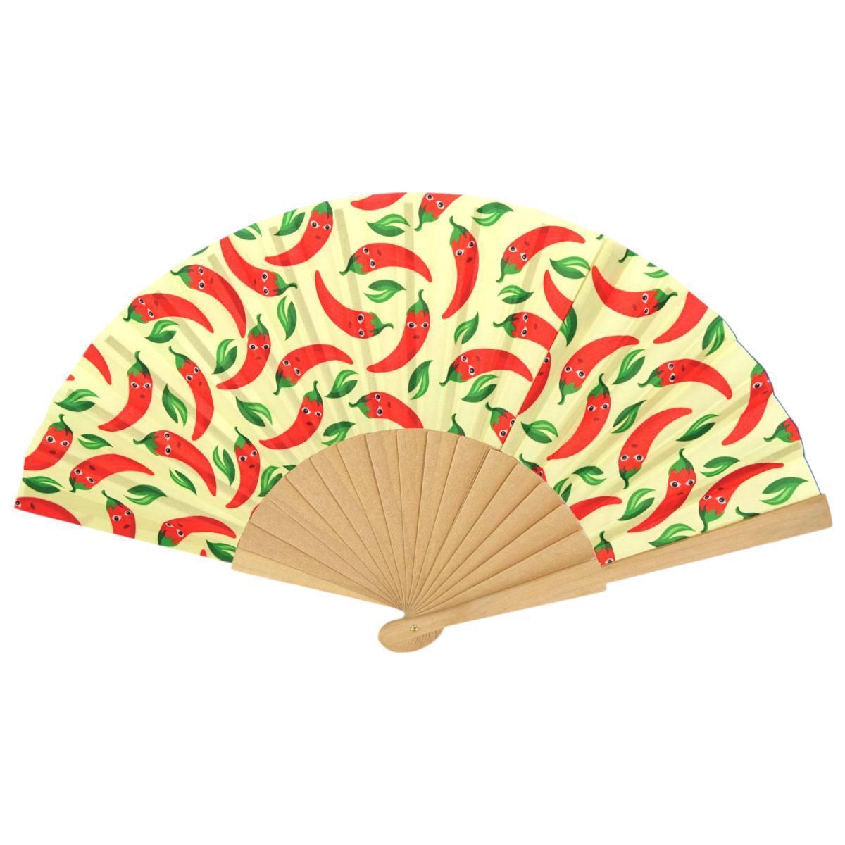 Ventaglio con stampe assortite peperoncino d.42 cm