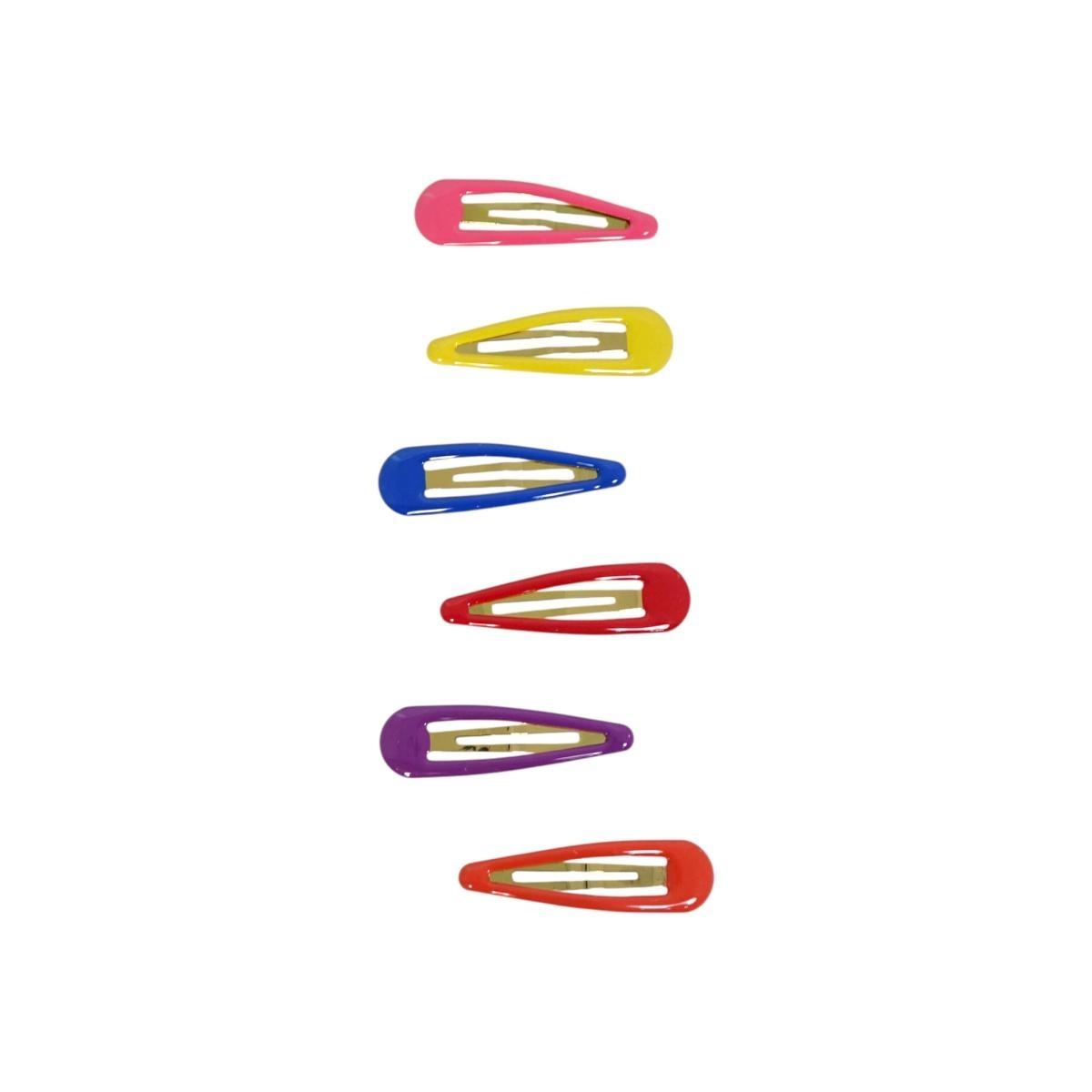 Fermaglio clic clac per capelli 5 cm smaltato colori assortiti