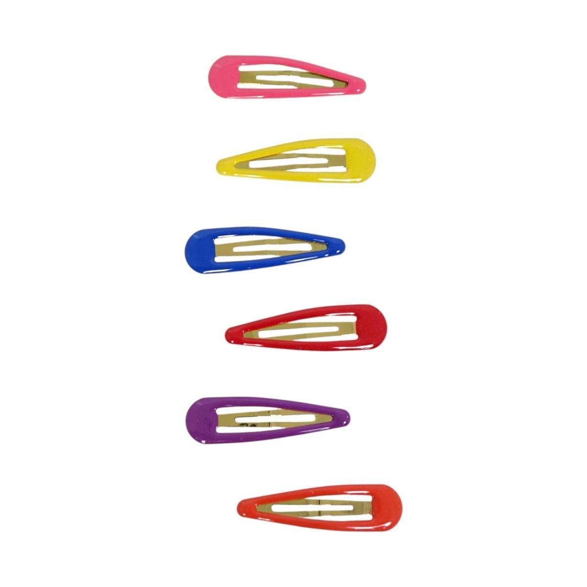 Fermaglio clic clac per capelli 6 cm smaltato colori assortiti