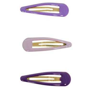 Clic clac per capelli 7 cm smaltato toni del viola